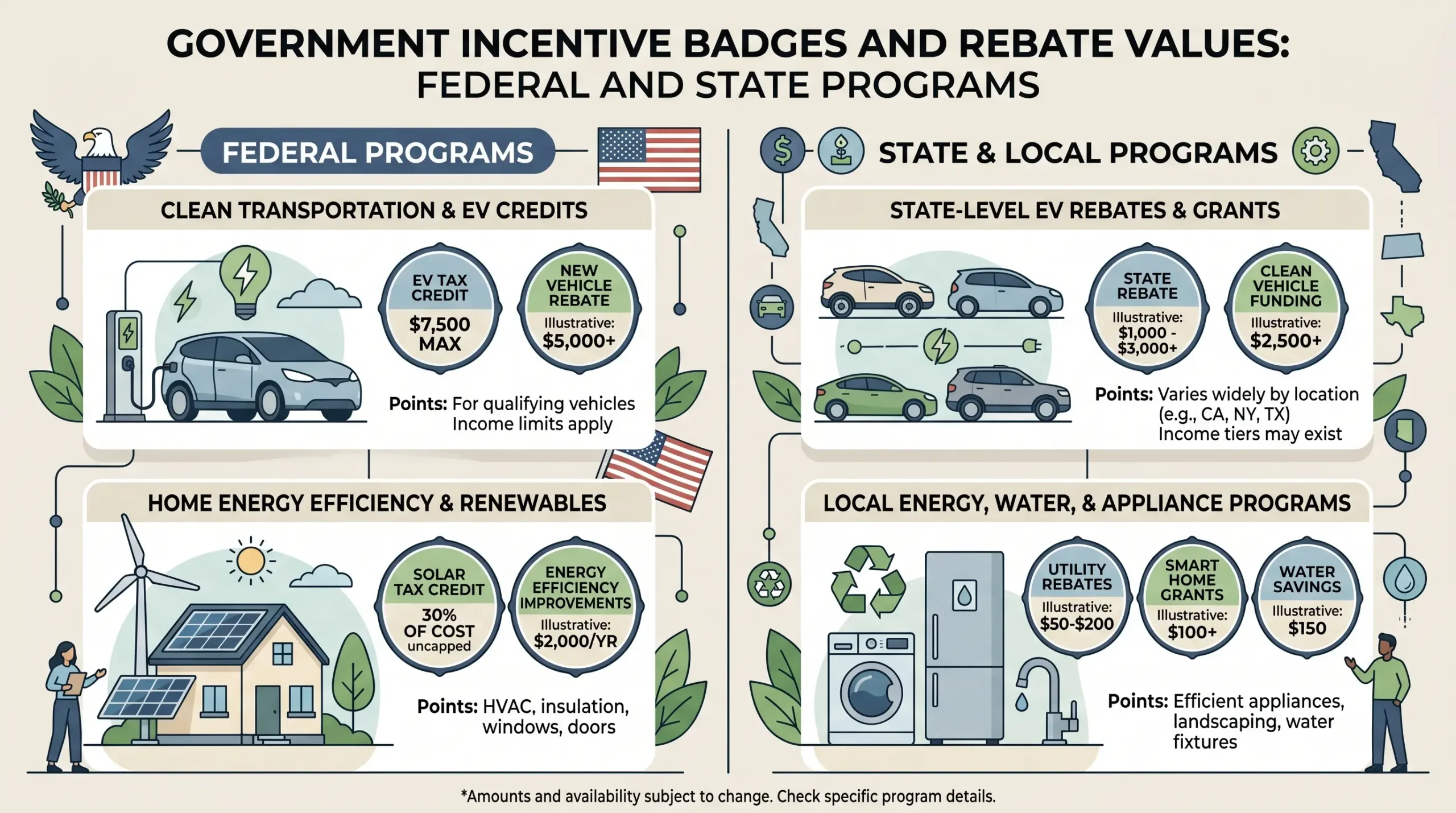 Government incentive and rebate chart for commercial electric vehicle fleets 2026