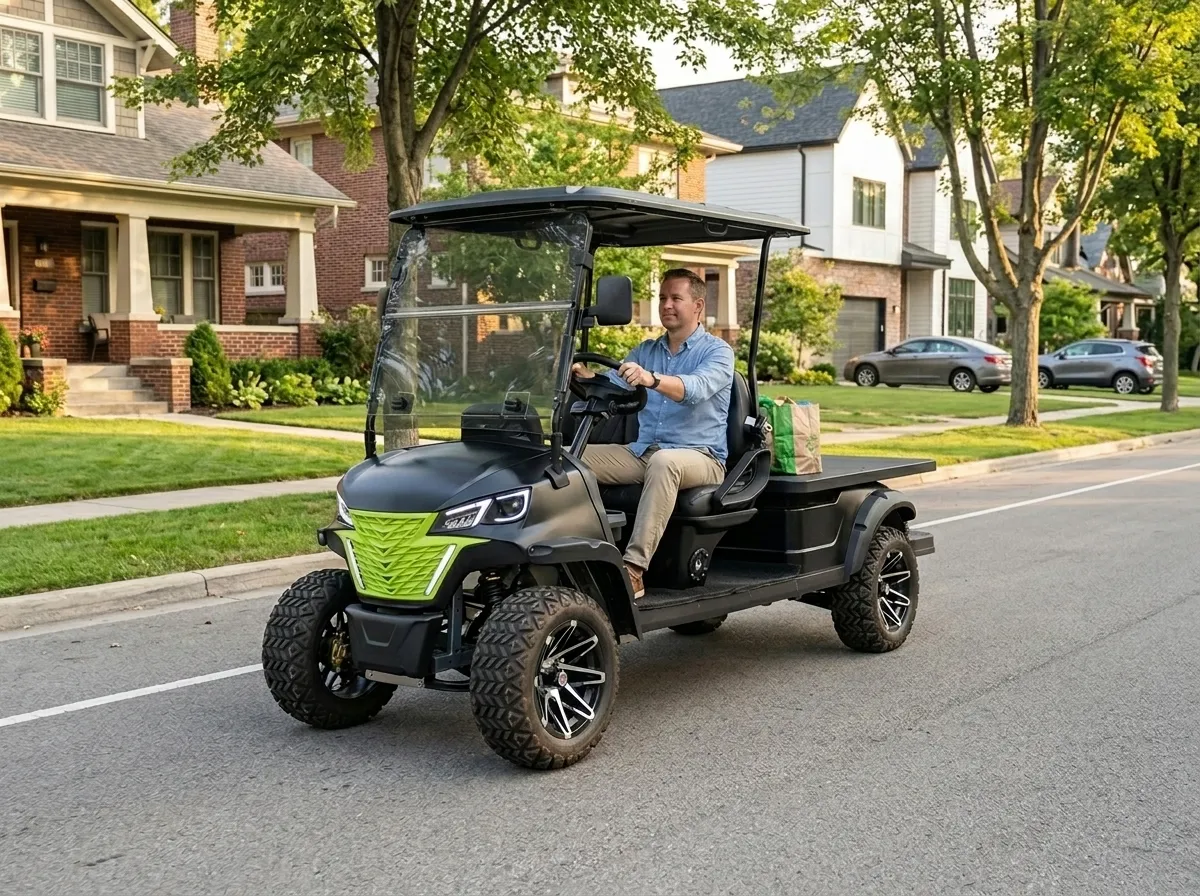 SUN-Carts electric vehicles for neighborhood communities golf carts utility carts and personal shuttles