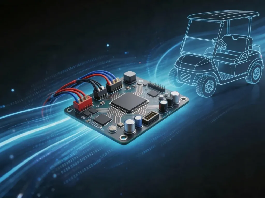 72V electric golf cart controller front view