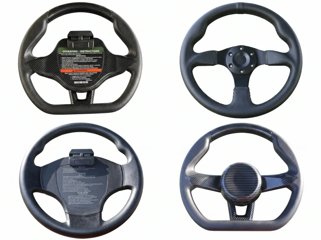 SUN-CART electric golf cart steering wheel, customizable color logo and exterior design