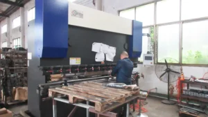 final assembly line equipment at SUN-Carts factory with conveyor system and workstations for electric golf cart production