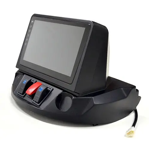 SUN-CART 11-inch touch screen display for electric golf carts with HD LCD, capacitive touch, and GPS interface on white background.