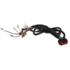 SUN-CART controller wiring harness kit for electric golf carts, pre-assembled with color-coded wires, labeled connectors, and main power cables.