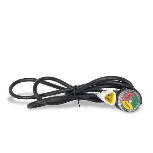 SUN-CART electric golf cart digital power gauge, 48V/72V battery meter with LED display, on white background.
