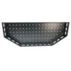 front-basket-4-seater-mounted SUN-CART front basket mounted on a 4-seater electric golf cart, heavy-duty steel mesh tray for cargo storage.