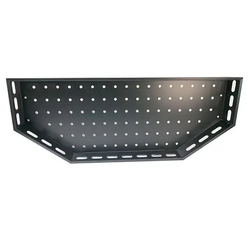 front-basket-4-seater-mounted SUN-CART front basket mounted on a 4-seater electric golf cart, heavy-duty steel mesh tray for cargo storage.