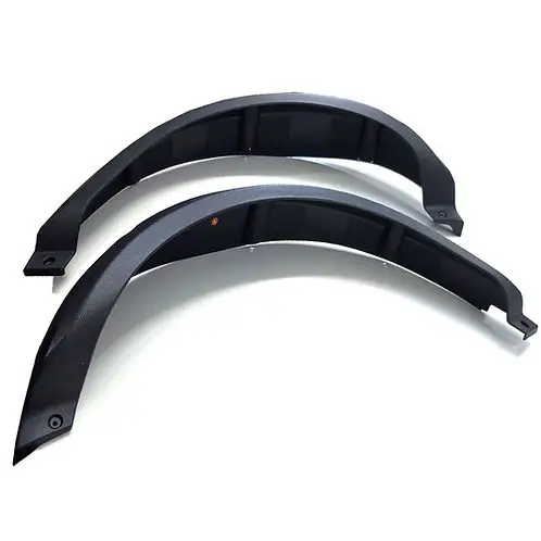 rear-fender-flare-mounted SUN-CART electric golf cart rear fender flare installed on the rear wheel arch, black ABS plastic, direct fit for 4-seater model.