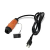 SUN-CART charging cable adapter converts standard NEMA 5-15 or European outlets to fit your golf cart charger. 10AWG, 15A rated, waterproof cap. Safe, portable. Shop now.