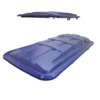 blue electric golf cart roof SUN-CART electric golf cart roof canopy in black ABS plastic, UV-protected, direct fitment for 2/4/6-seater models with mounting holes pre-drilled.