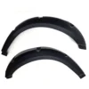 sun-cart-rear-fender-flare-mounted-parts SUN-CART electric golf cart rear fender flare installed on the rear wheel arch, black ABS plastic, direct fit for 4-seater model.