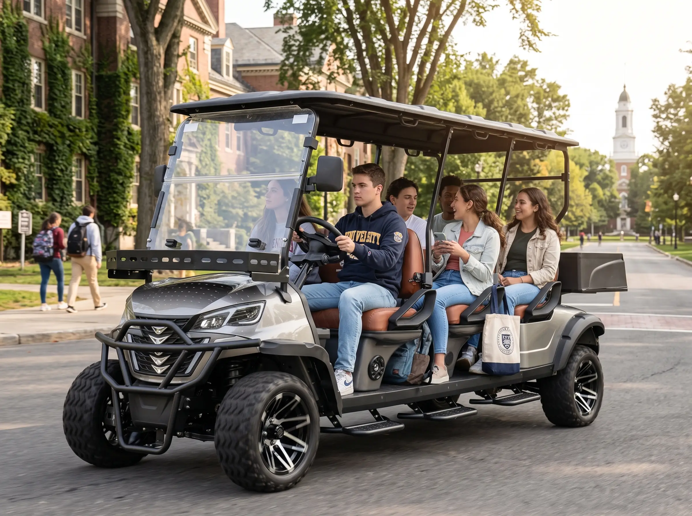 SUN-Carts electric vehicles for campus university maintenance carts and passenger shuttles