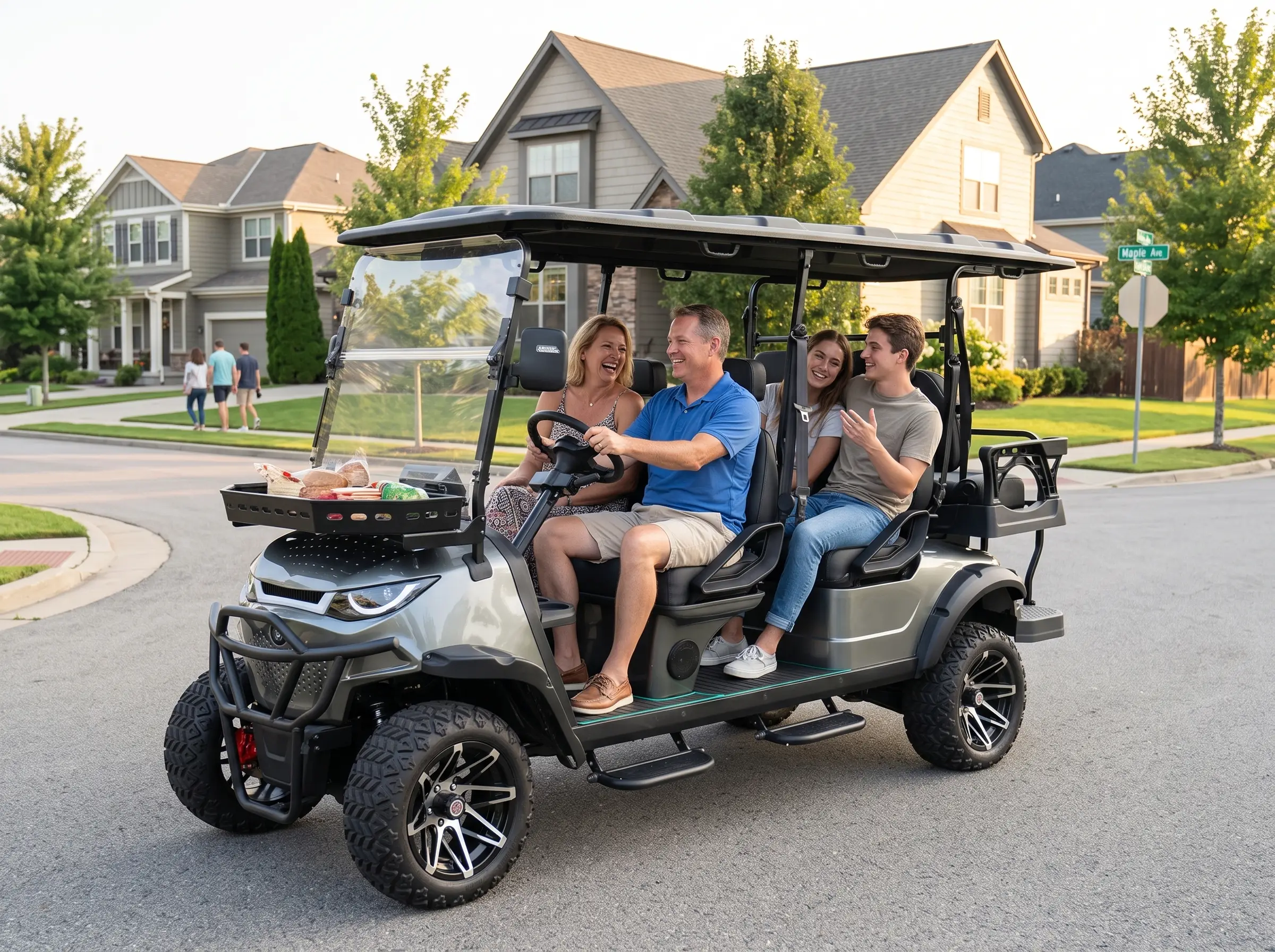SUN-Carts electric vehicles for neighborhood communities golf carts utility carts and personal shuttles