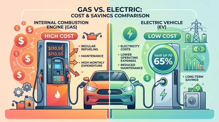 Total cost of ownership comparison electric vs gas golf cart showing long-term savings