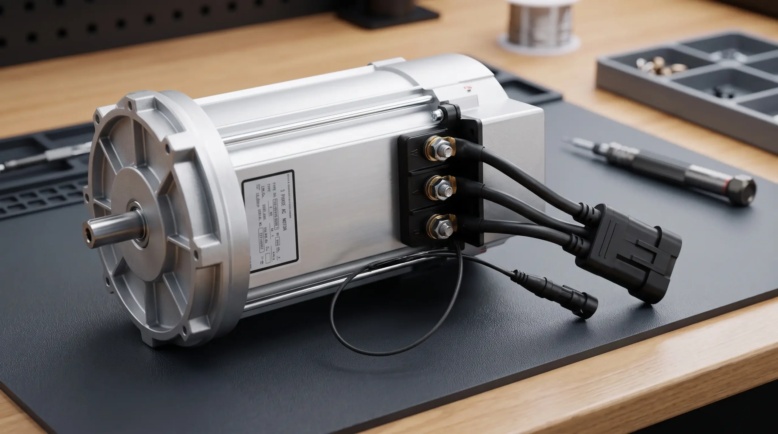 Electric golf cart AC motor inspection for brushless maintenance and performance