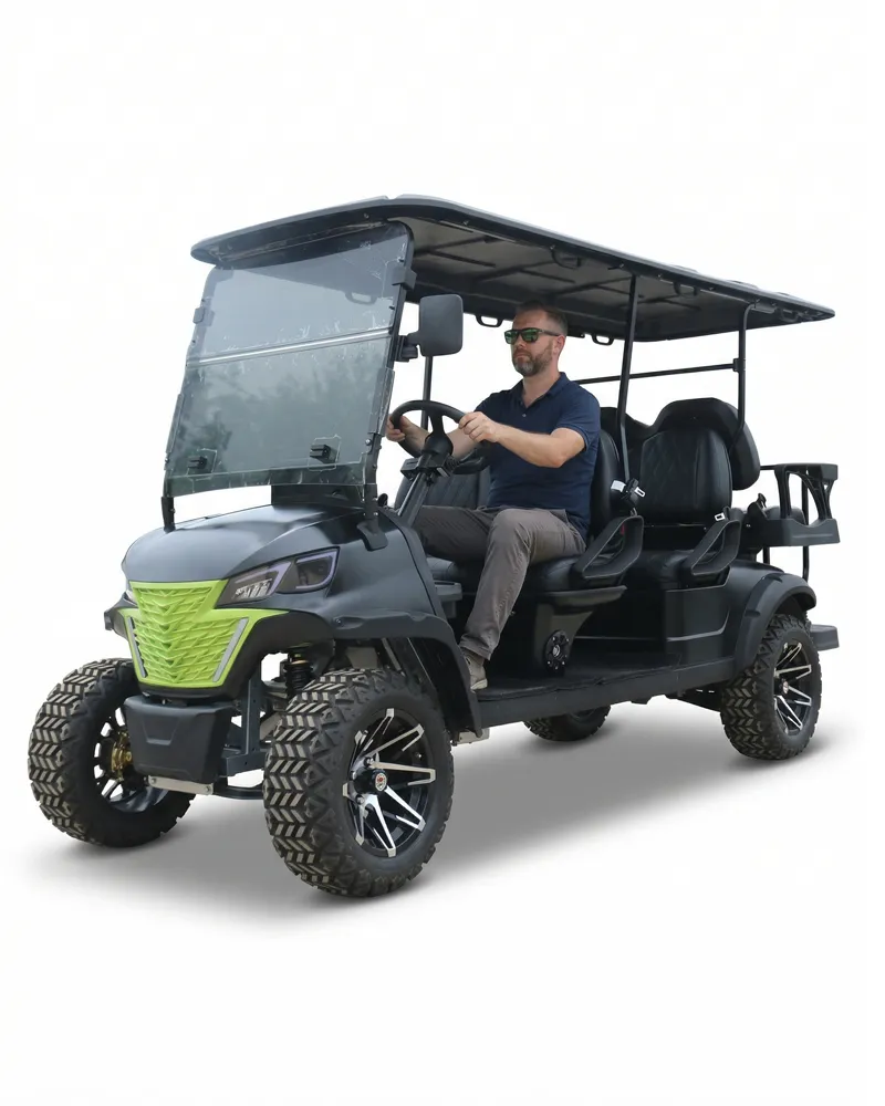 LSV Electric Carts SUN-CART LSV electric golf cart with 72V LiFePO₄ battery, 5-year warranty, US street-legal certification. 2-6 seats, 19 mph max speed, 60-mile range. Free quote & catalog.