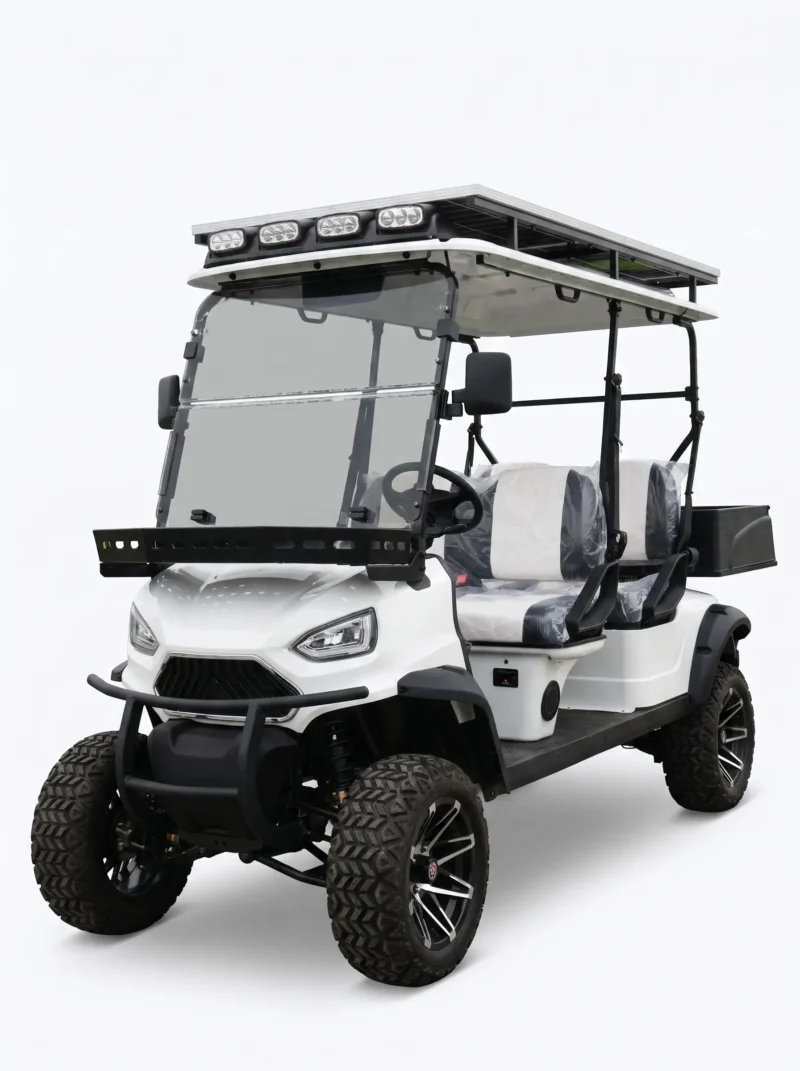 sun-cart-utv-golf-carts-manufacturers SUN-CART UTV electric utility vehicle with 4WD, 72V battery, off-road tires, 12" ground clearance. Built for farms, ranches, hunting, industrial sites. Get a quote today.