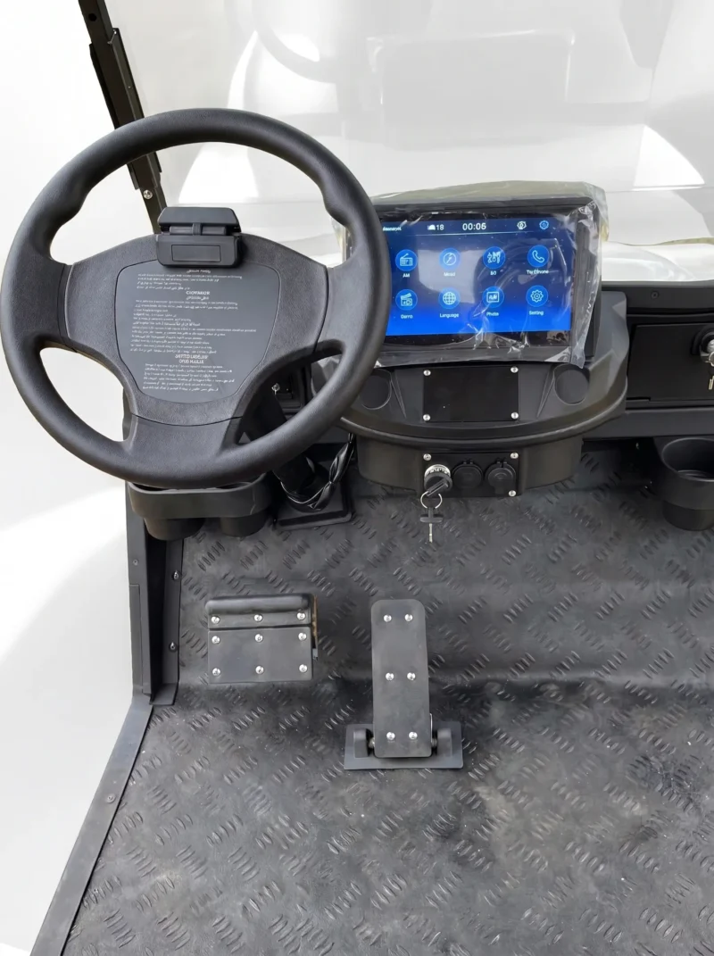 txv-golf-carts Premium luxury electric golf cart with leather seats, 72V battery, Bluetooth audio, LED ambient lighting. Designed for high-end resorts and exclusive venues. 5-year warranty.